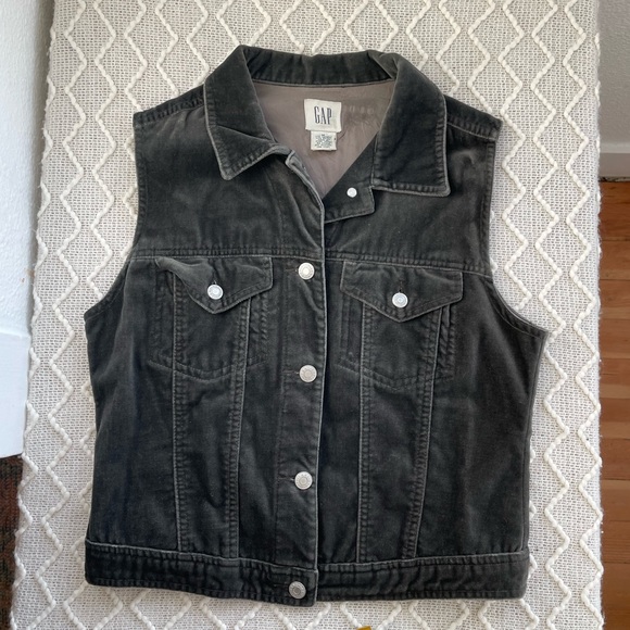 Gap Velvet Dark Gray Vest - Picture 7 of 7